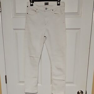 Citizens Of Humanity Harlow Ankle High Rise Slim White Jeans- NWOT